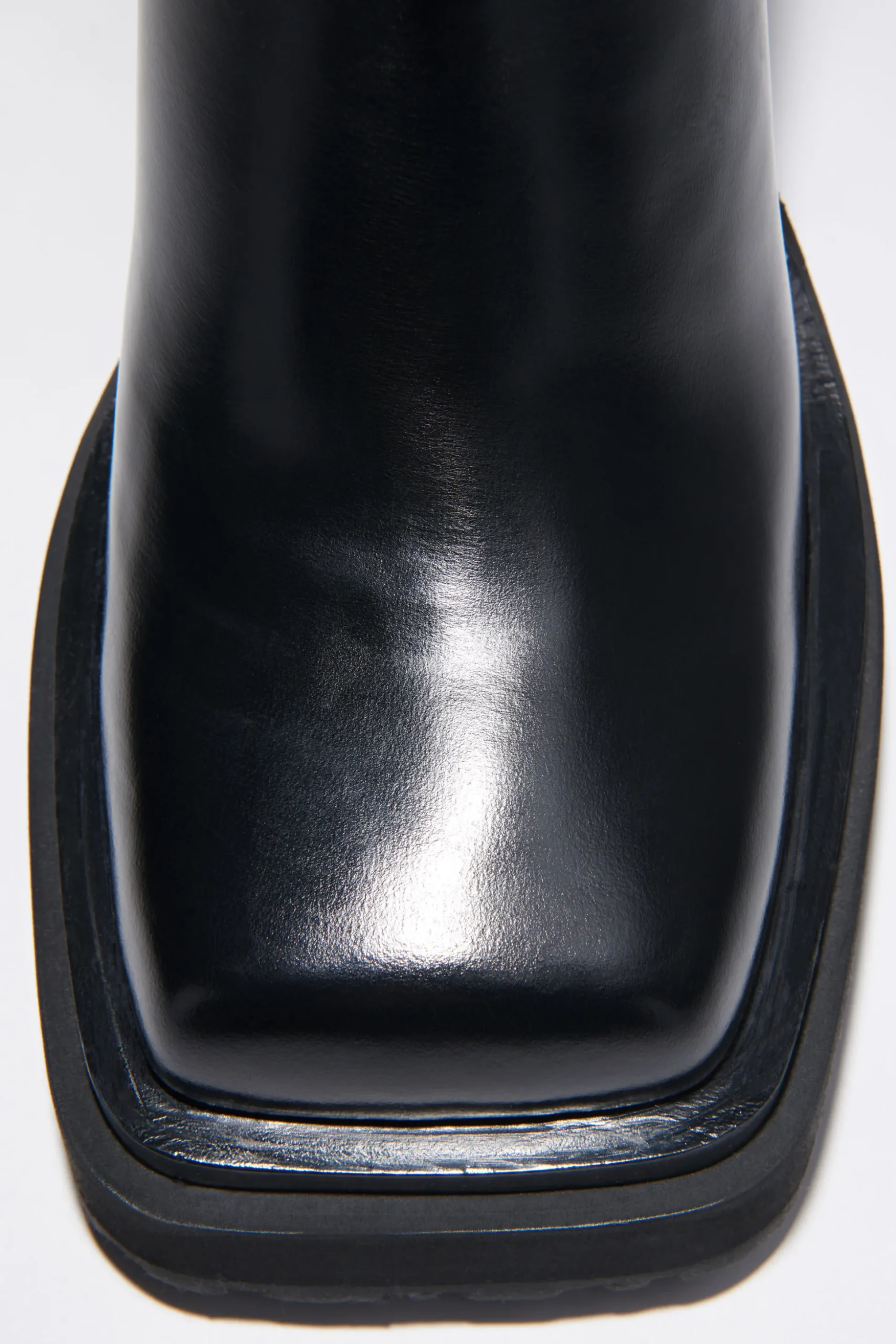 Ankle Boots Aus Leder Mit Plateauabsatz