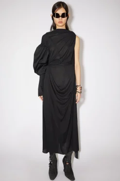 Asymmetric Knotted Scarf Dress