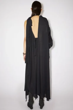 Asymmetric Knotted Scarf Dress