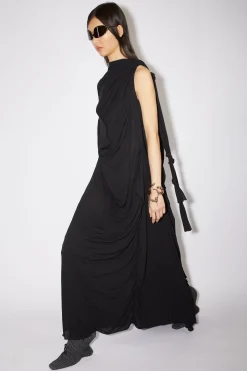 Asymmetric Knotted Scarf Dress
