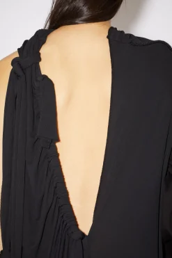 Asymmetric Knotted Scarf Dress