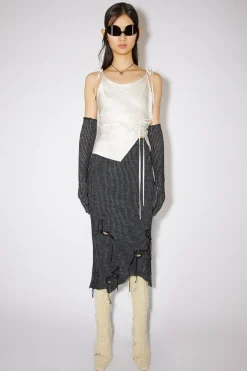 Asymmetrischer Rock Im Used-Look