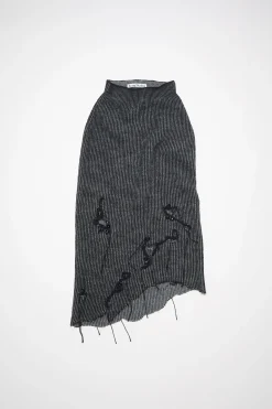 Asymmetrischer Rock Im Used-Look