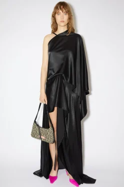 Asymmetrisches Kleid Aus Satin
