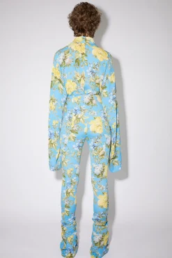 Ausgestellte Hose Mit Blumenprint