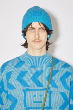 Beanie Mit Grosem Face-Logo
