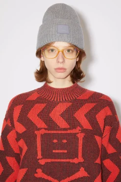 Beanie Mit Grosem Face-Logo