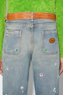 Bedruckte Denim-Hose