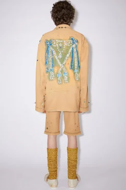 Bedruckte Lederjacke