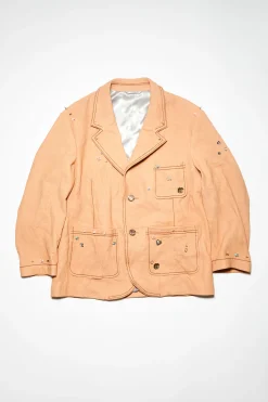 Bedruckte Lederjacke