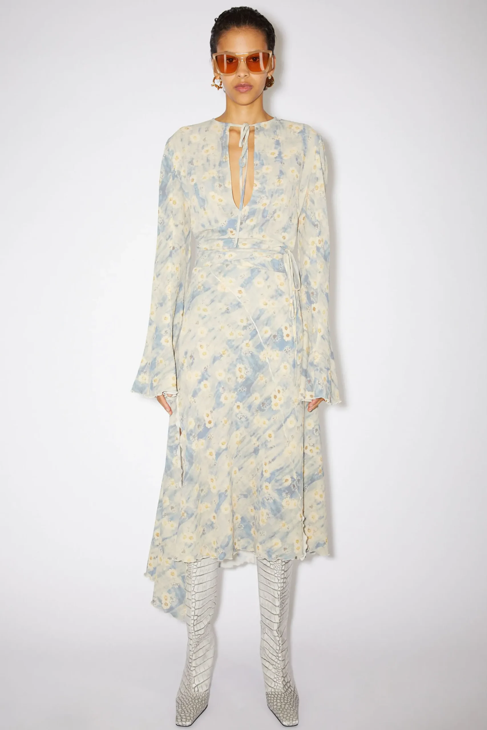 Bedrucktes Wickelkleid