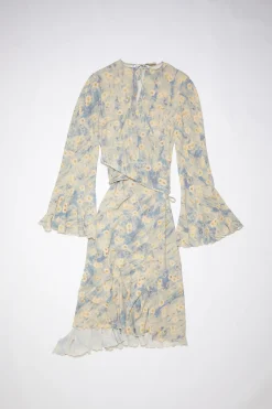 Bedrucktes Wickelkleid