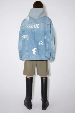 Bestickte Denimjacke In Lockerer Passform