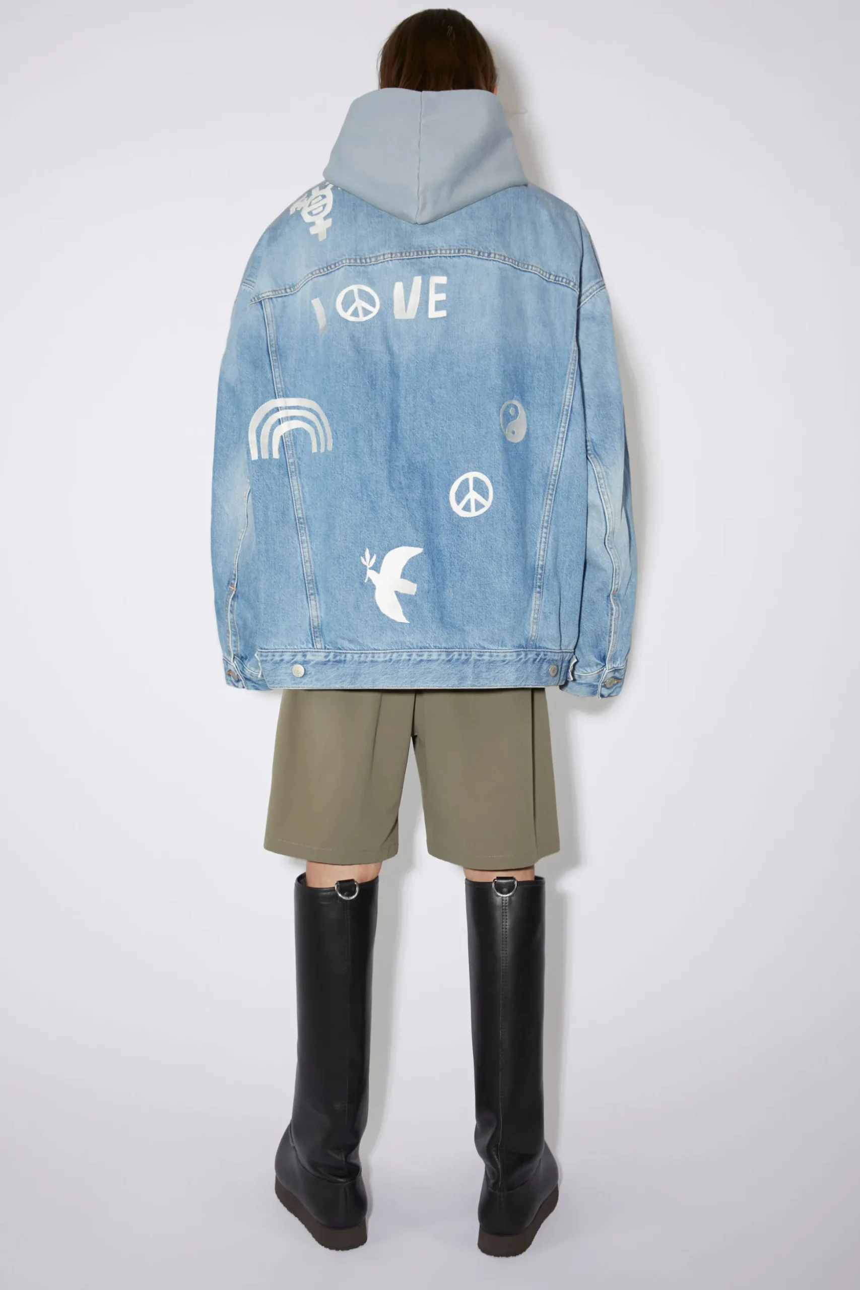 Bestickte Denimjacke In Lockerer Passform