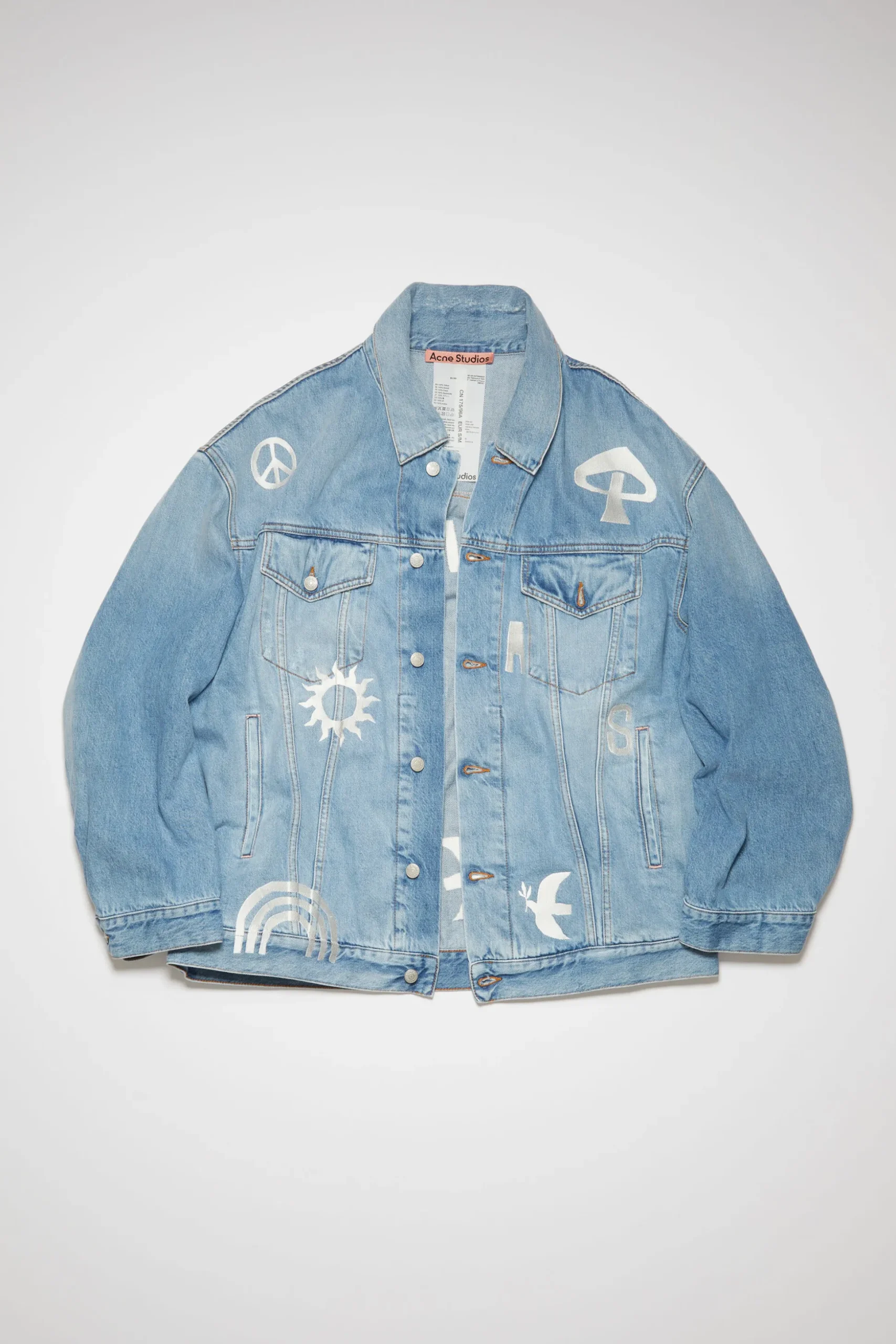 Bestickte Denimjacke In Lockerer Passform
