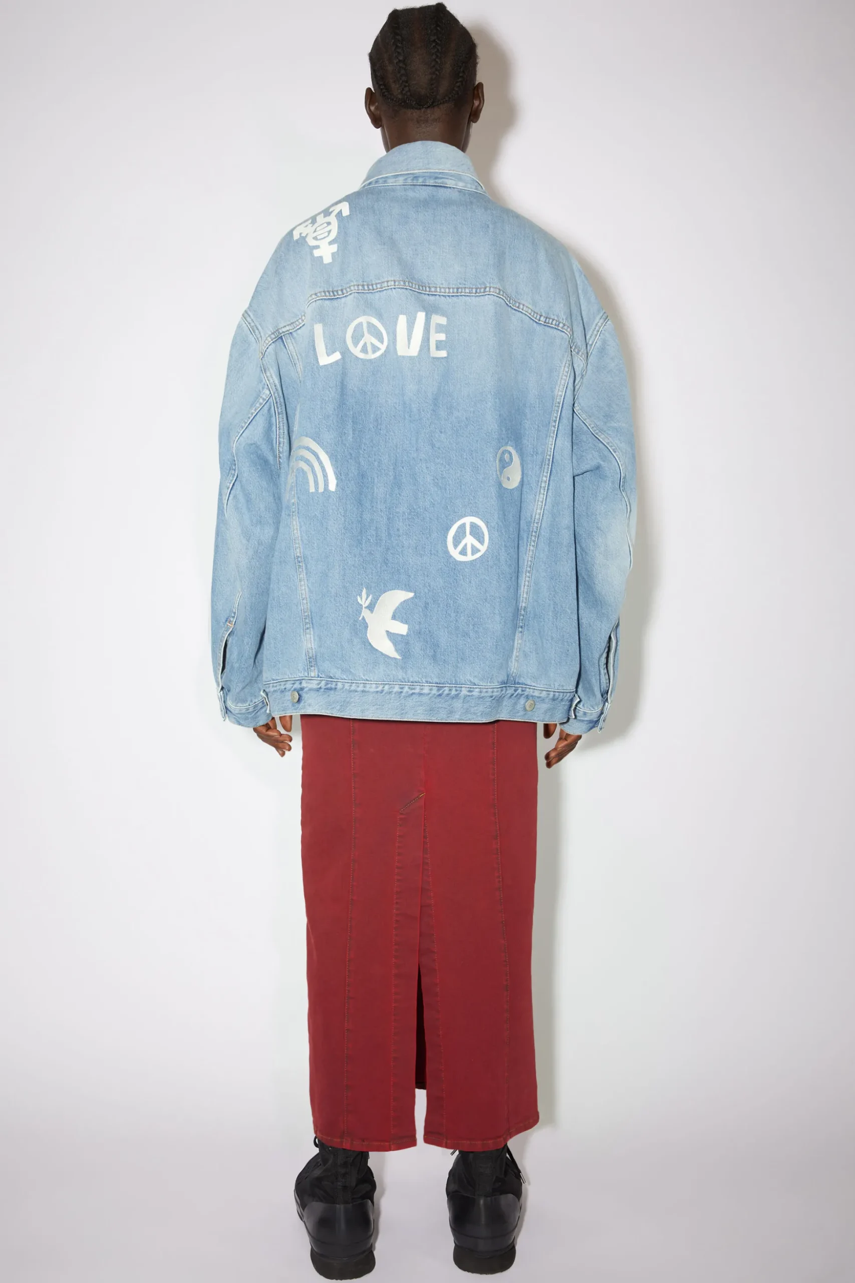 Bestickte Denimjacke In Lockerer Passform