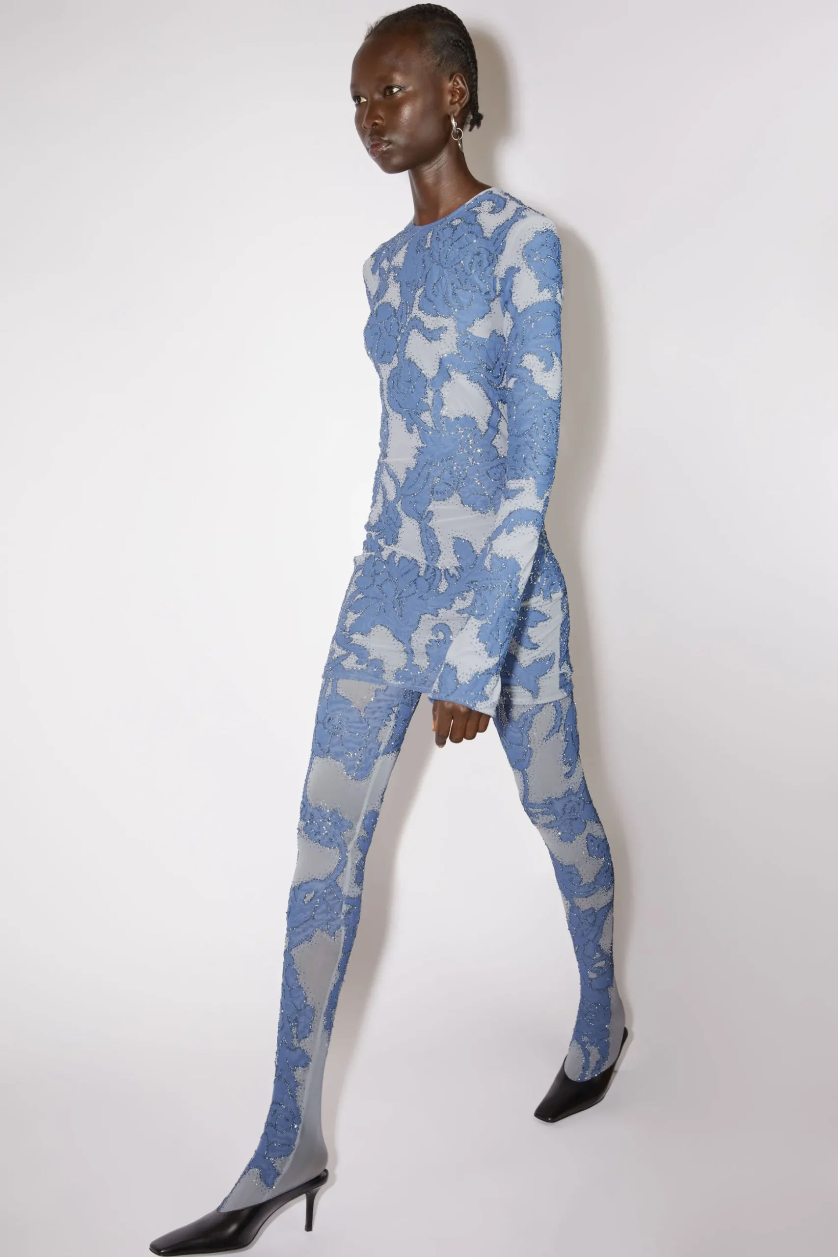 Besticktes Kleid Aus Mesh