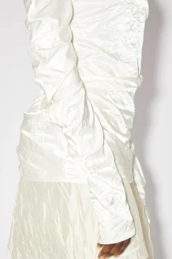 Bluse Aus Satin Mit Rollkragen
