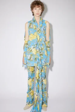 Bluse Zum Schnuren Mit Blumenprint
