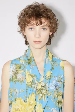 Bluse Zum Schnuren Mit Blumenprint