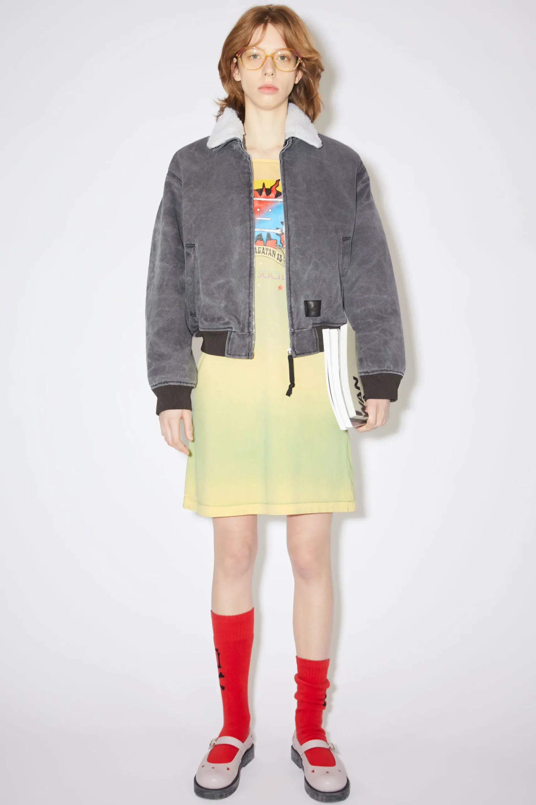 Bomberjacke Aus Baumwoll-Canvas