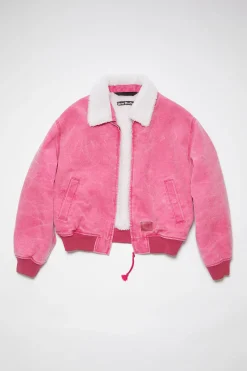 Bomberjacke Aus Baumwoll-Canvas