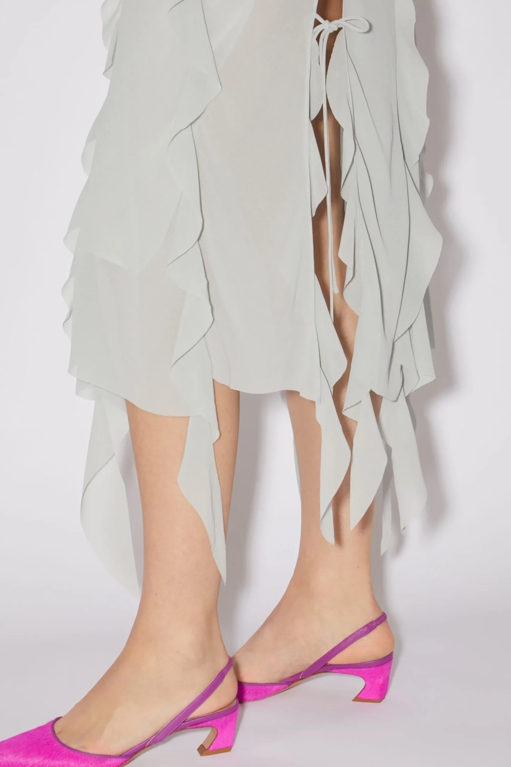 Chiffonkleid Mit Ruschen