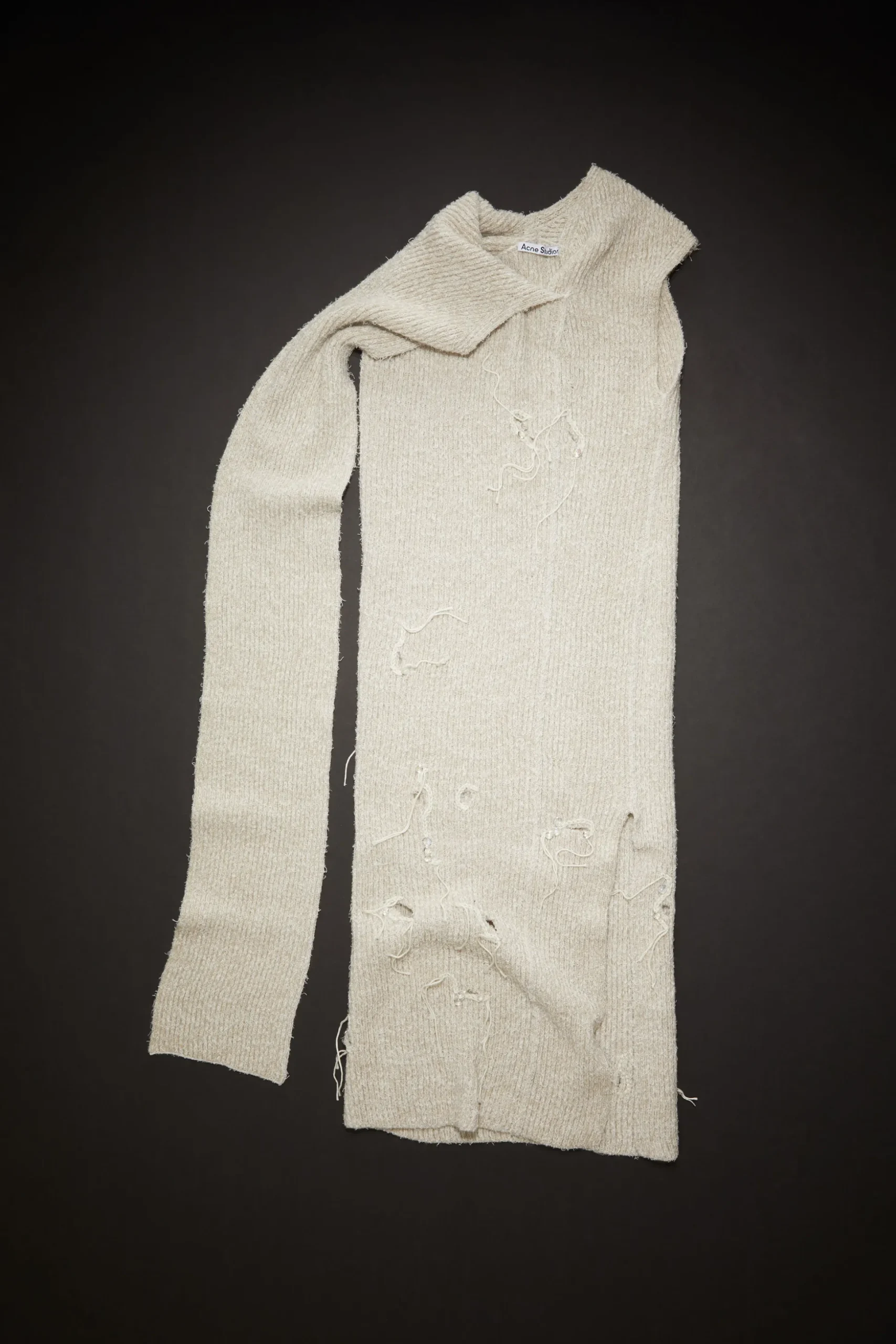 Distressed Ribbed Knit Dress