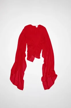 Drapierte Bluse Mit Herz