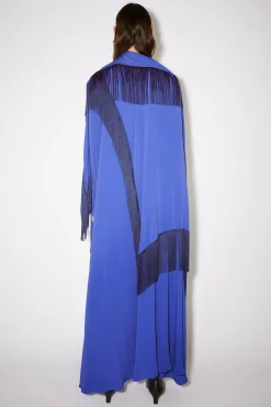Drapiertes Kleid Mit Fransen