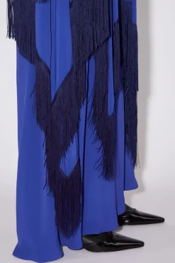Drapiertes Kleid Mit Fransen