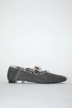 Flache Schuhe Aus Denim