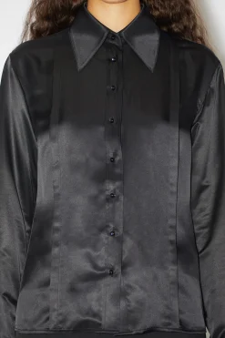 Geknopftes Satin-Hemd