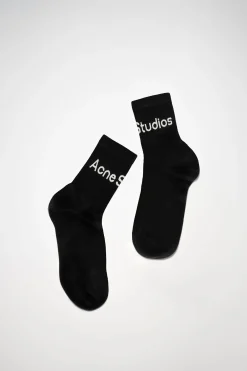 Gerippte Logo-Socken