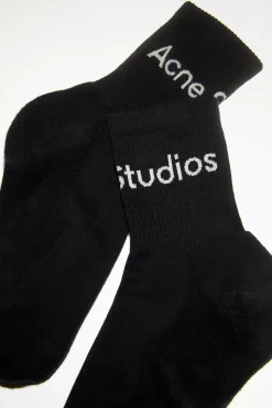 Gerippte Logo-Socken