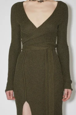 Geripptes Strickkleid