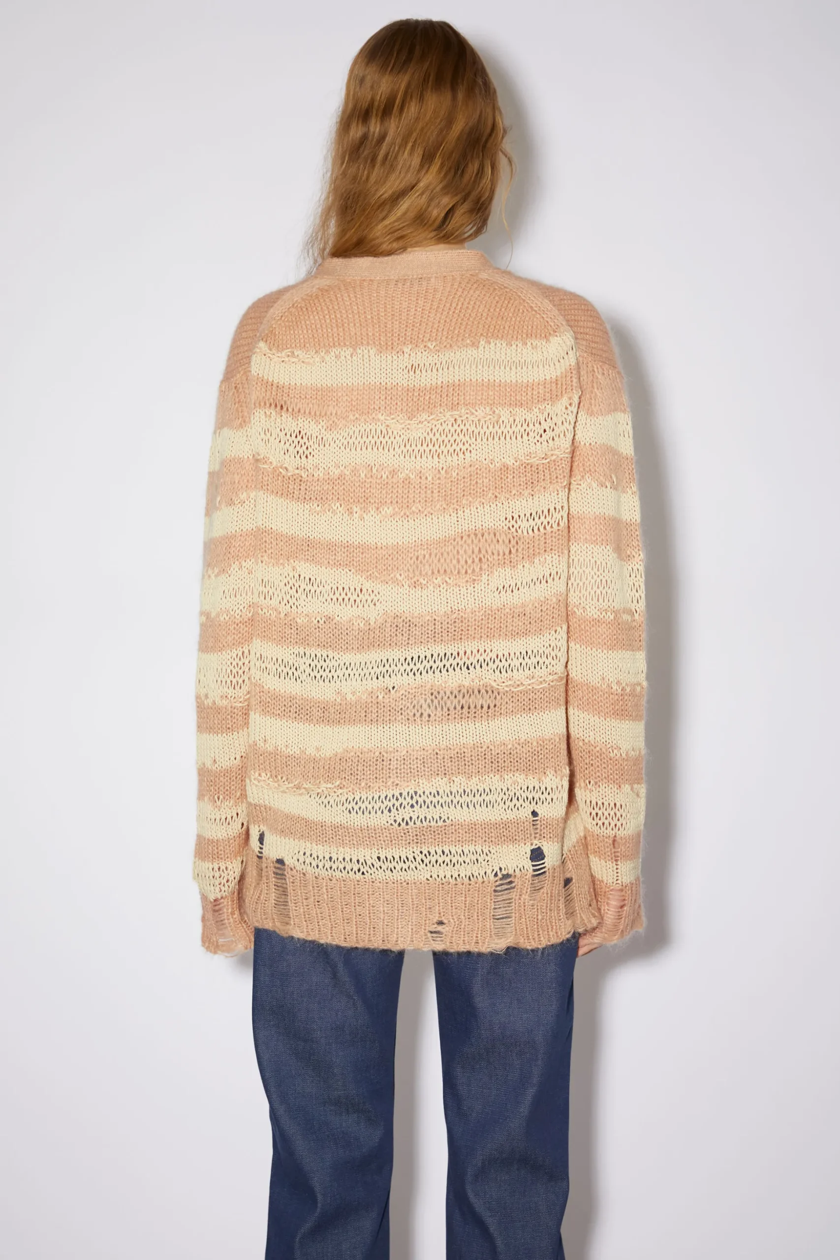 Gestreifter Cardigan Im Used-Look