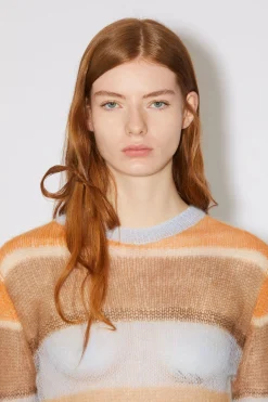 Gestreifter Pullover Aus Mohair