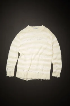 Gestreifter Pullover Im Used-Look
