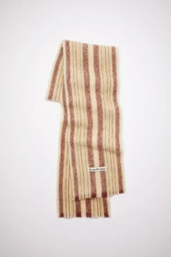 Gestreifter Schal Aus Woll-Mohair-Mix