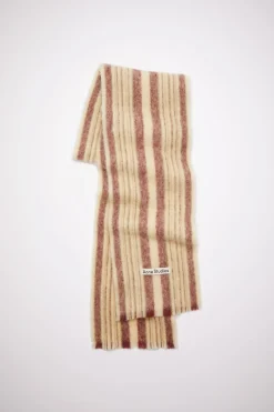 Gestreifter Schal Aus Woll-Mohair-Mix