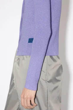 Gestrickter Polocardigan Mit Geripptem Kragen