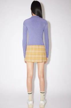 Gestrickter Polocardigan Mit Geripptem Kragen