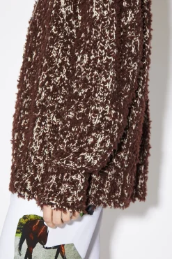 Getufteter Wollpullover Mit Hohem Kragen