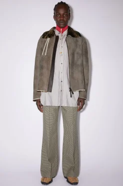 Jacke Aus Shearling-Wildleder