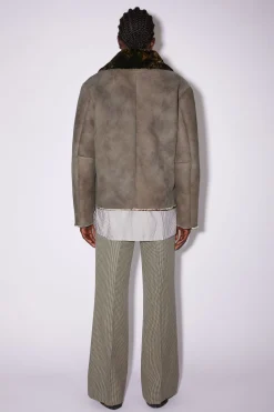 Jacke Aus Shearling-Wildleder