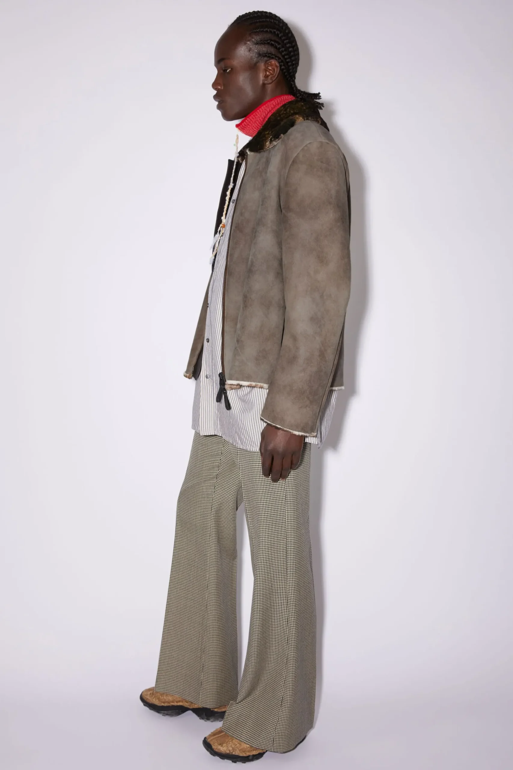 Jacke Aus Shearling-Wildleder