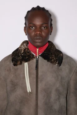 Jacke Aus Shearling-Wildleder