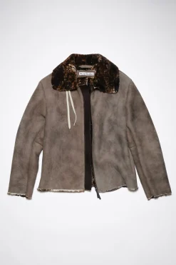 Jacke Aus Shearling-Wildleder