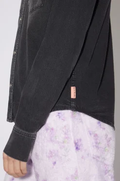 Jeanshemd Mit Knopfleiste